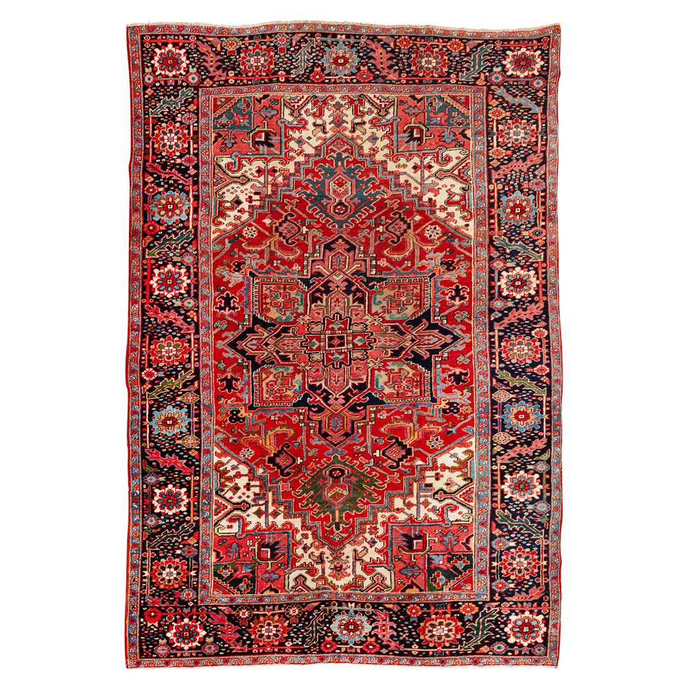 30 - An antique Heriz carpet, north-west Persia