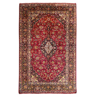 Lot 99 - A very fine silk Kashan rug, central Persia
