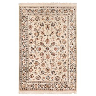 Lot 50 - A very fine part silk Kashan rug, central Persia