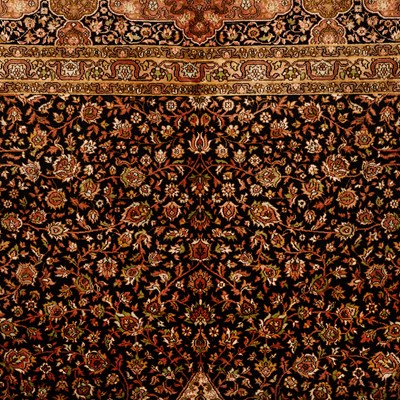 Lot 71 - An extremely fine silk Kashmir carpet, North India