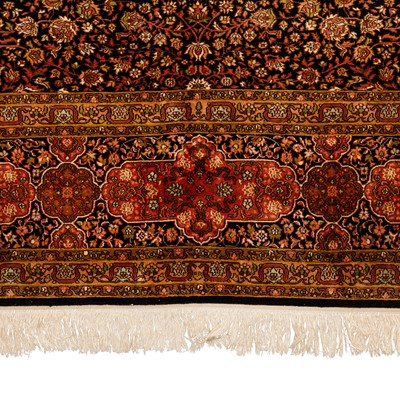 Lot 71 - An extremely fine silk Kashmir carpet, North India