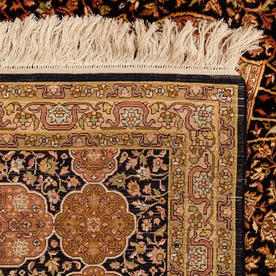 Lot 71 - An extremely fine silk Kashmir carpet, North India
