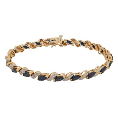 Lot 27 - A sapphire and diamond bracelet
