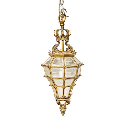 Lot 91 - A French Louis XIV style ormolu 'Versailles' hall lantern, second half of 19th century