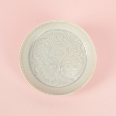Lot 9 - A small Chinese Qingbai 'lotus' carved dish, Southern Song dynasty