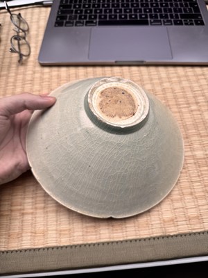 Lot 468 - A Chinese Qingbai 'peony' carved bowl, Southern Song dynasty