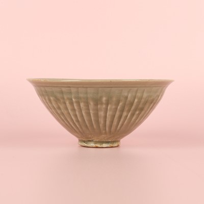 Lot 466 - A Chinese Yaozhou celadon 'chrysanthemum' moulded bowl, Northern Song dynasty