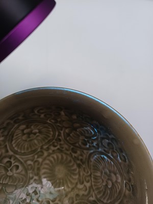 Lot 466 - A Chinese Yaozhou celadon 'chrysanthemum' moulded bowl, Northern Song dynasty