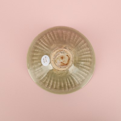 Lot 466 - A Chinese Yaozhou celadon 'chrysanthemum' moulded bowl, Northern Song dynasty