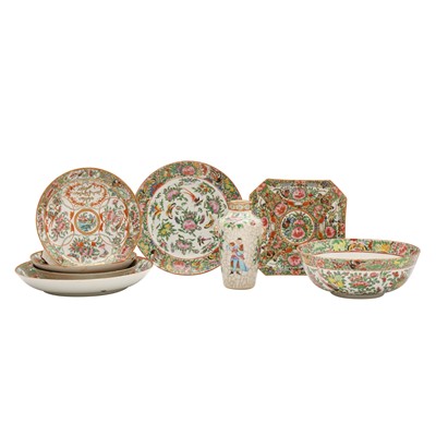 Lot 158 - A group of Chinese Canton ceramics for the Persian market, early 20th century