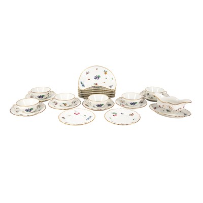 Lot 362 - Richard Ginori porcelain, a set of six soup bowls and stands