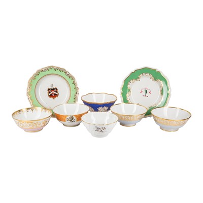 Lot 329 - Worcester porcelain, five slop bowls, circa 1792-1840, to include Flight Barr & Barr