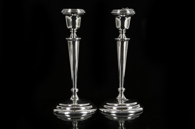 Lot 456 - A pair of Art Deco period hallmarked silver...