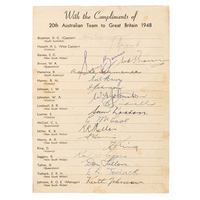 Lot 566 - Cricket Interest.- Incl. Don Bradman