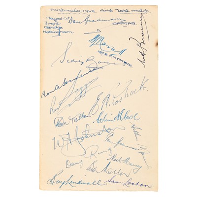 Lot 565 - Cricket Interest.- First Test Match, 1948