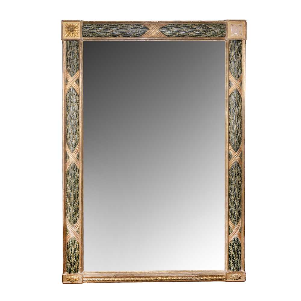 58 - A large Regency giltwood and painted wall mirror