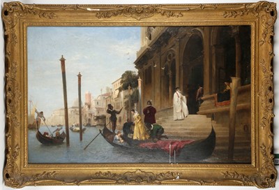 Lot 131 - Louis Claude Mouchot 1830-1891. 'Departing,...