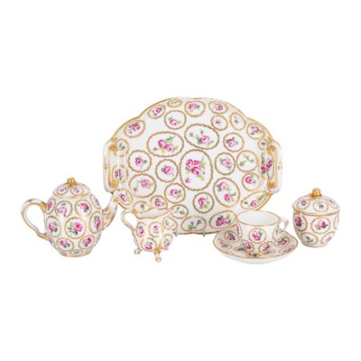 Lot 199 - An assembled Sevres déjeuner cabaret set on tray