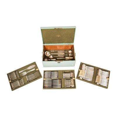 Lot 484 - A canteen of Christofle silver plated flatware