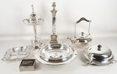 Lot 543 - A late Victorian silver plated Corinthian...
