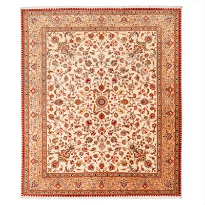 Lot 40 - A very fine part silk Tabriz carpet, north-west Persia