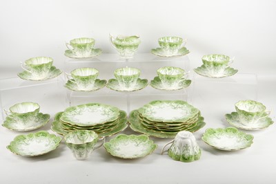 Lot 526 - Foley Edwardian tea ware, fluted rim cups,...