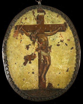 Lot 455 - A late 18th century Spanish painting on copper....
