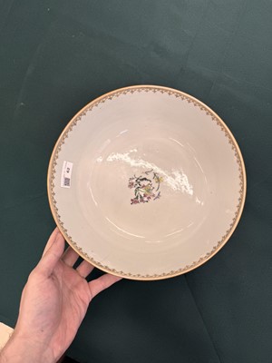 Lot 543 - A Chinese famille-rose 'figural' punch bowl, Qing dynasty, Yongzheng / Qianlong period
