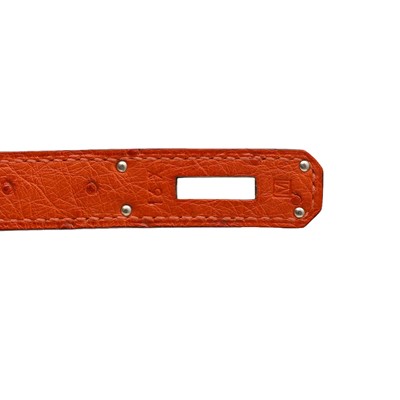 Lot 78 - λ Hermes Tangerine Ostrich Kelly Retorne 35