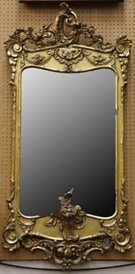 Lot 827 - A 19th century rococo style mirror, floral...