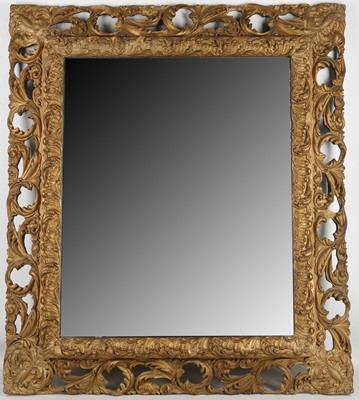 Lot 829 - An 19th century, Italian rectangular mirror,...