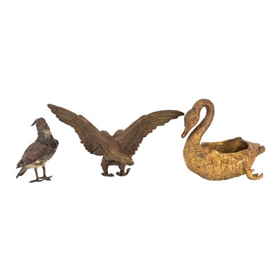 Lot 140 - A group of cast metal Birds, late 19th / early 20th century