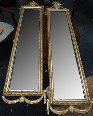 Lot 198 - Mirrors, ribbon surmount over plaque with bust...