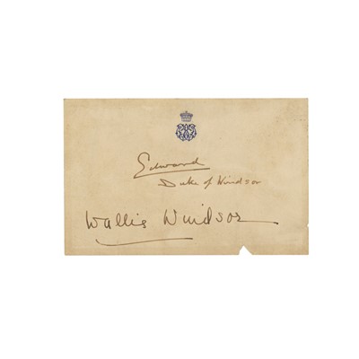 Lot 476 - Edward & Wallis, The Duke and Duchess of Windsor