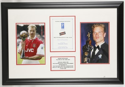 Lot 625 - Menu for the Footballer of the Year Dinner,...