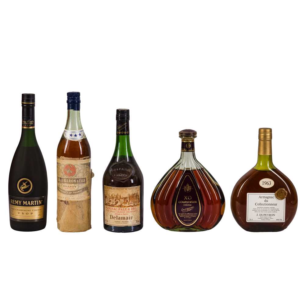 Lot 161 - Mixed Cognac, Armagnac & Brandy - 5 bottles