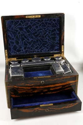 Lot 574 - An Asprey's coromondel and brass bound...