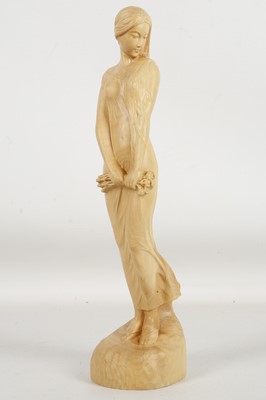 Lot 660 - A Chinese contemporary carving in boxwood of a...