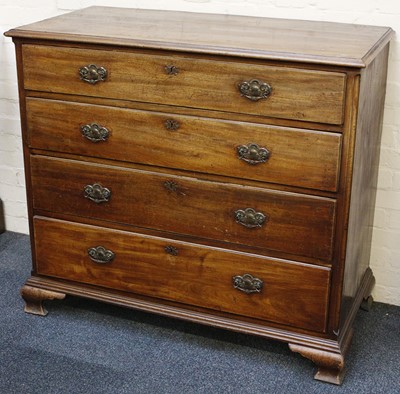 Lot 835 - A 19th century, mahogany chest of 4 graduated...