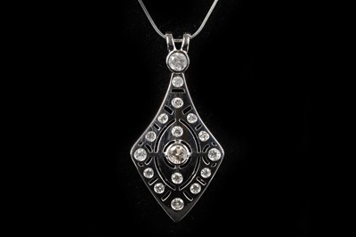 Lot 489 - An 18ct white gold, large Art Deco style...