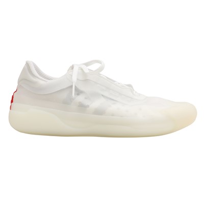 Lot 458 - Prada x Adidas Cloud White A+P Luna Rossa 21 Sneaker - Size 38