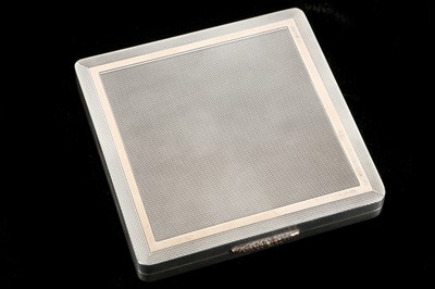 Lot 306A - An Arat Deco, heavy hallmarked silver square...