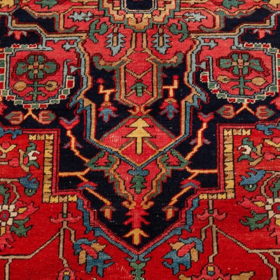 Lot 90 - An antique Heriz carpet, north-west Persia