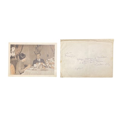 Lot 129 - A Nourooz card from Fatemeh and Hossein Ala to Aghaye Estephani de Kurdistan