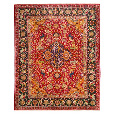 Lot 18 - A fine North Indian carpet of Safavid design