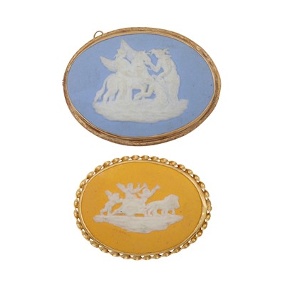 Lot 230 - Two Wedgwood brooches
