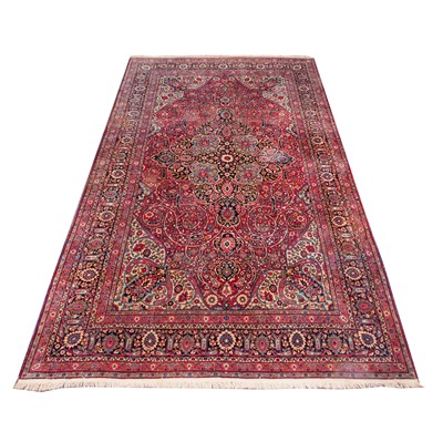 Lot 97 - A large antique fine Yezd carpet, south Persia