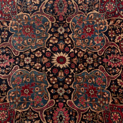 Lot 97 - A large antique fine Yezd carpet, south Persia