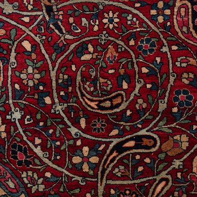 Lot 97 - A large antique fine Yezd carpet, south Persia