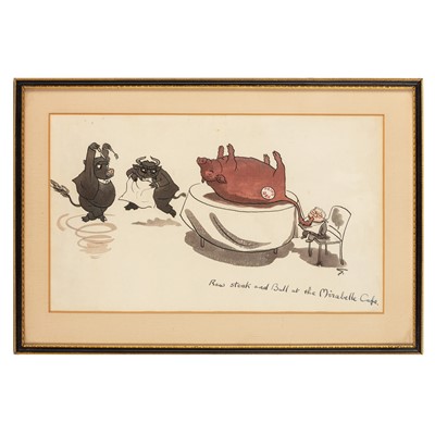 Lot 271 - Giles [Carl Ronald Giles O. B. E.] ‘Raw steak and Bull at the Mirabelle Cafe’